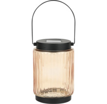 Dekoratívna solárna lampa zo skla s rukoväťou