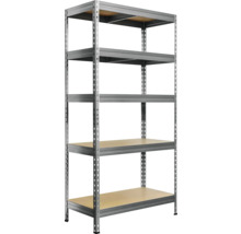 Kovový regál s piatimi policami