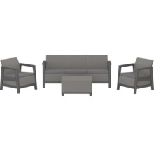 Súprava sedacieho nábytku s pohovkou, kreslom a stoličkou do čakární