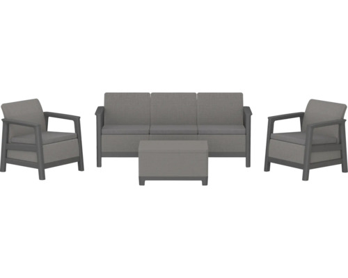 Súprava sedacieho nábytku s pohovkou, kreslom a stoličkou do čakární