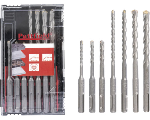 Sada vrtákov do kameňa SDS-Plus Pattfield 7diel. Sada vrtákov do kameňa Pattfield s upínaním SDS Plus