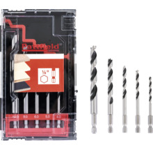 Sada vrtákov do dreva rôznych veľkostí v plastovom boxe