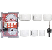 Sada dieroviek Pattfield s bimetalovými dierovkami a strediacim vrtákom