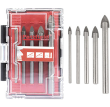 Sada vrtákov na sklo Pattfield rôznych veľkostí v priehľadnej krabičke