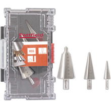 Sada stupňovitých vrtákov Pattfield v kufríku