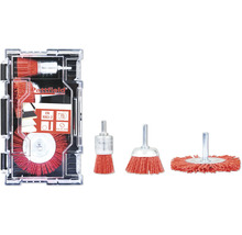 Sada drôtených kief Pattfield pre vŕtačky, vrátane troch tvarov kief v úložnom boxe