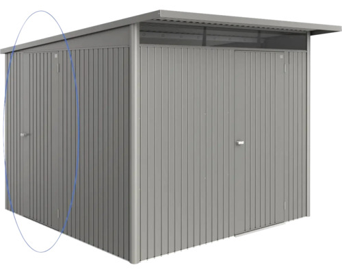 Dvere Biohort AvantGarde Eco Kov sivé Kovový záhradný domček s dvojkrídlovými dverami