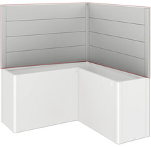 Rohová vaňa s panelovým obkladom a zadnou stenou