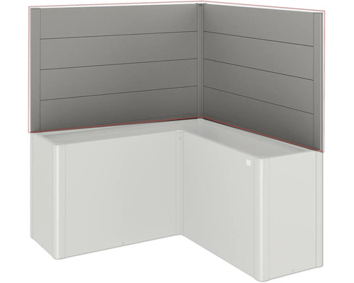 Rohová vaňa s bočným obložením a vodorovným obkladom stien