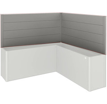 Rohová vaňa so sivým obkladom stien