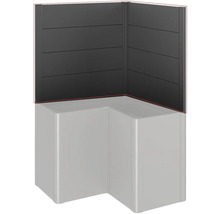 Rohová sprchová stena s panelmi