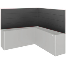 Rohová vaňa s čiernym obkladom stien