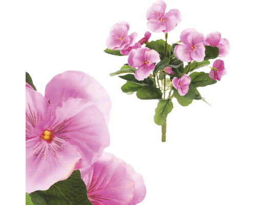 Umelý ker s ružovými kvetmi a zelenými listami