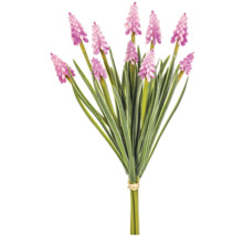 Umelá kytica s ružovými kvetmi a zelenými listami