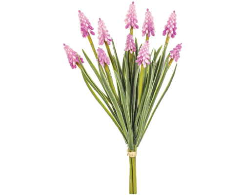 Umelá kytica modrencov 30 cm ružová Umelá kytica s ružovými kvetmi a zelenými listami
