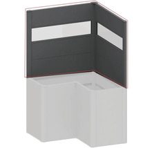 Rohový krycí plot so skleneným prvkom