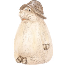 Dekoratívna figúrka svišťa s klobúkom do záhrady