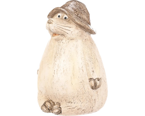 Dekoratívna figúrka svišťa s klobúkom do záhrady