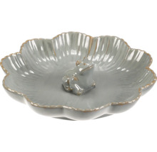 Dekoratívna miska s keramickou figúrkou žaby