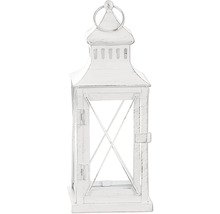 Dekoratívna biela drevená lampa