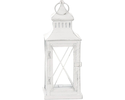 Dekoratívna biela drevená lampa