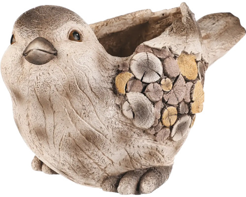 Kvetináč vták z keramiky