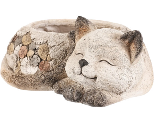 Kvetináč v tvare mačky z kameniny