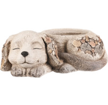 Kvetináč v tvare psa z umelého kameňa