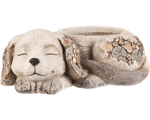 Kvetináč v tvare psa z umelého kameňa