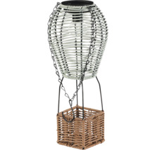 Dekoratívna solárna lampa v tvare teplovzdušného balóna s košom