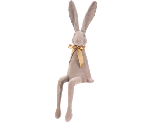 Dekoratívna figúrka zajaca so stuhou na postavenie