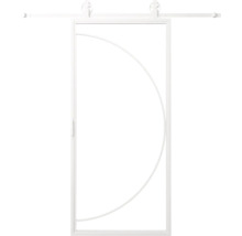 Posuvné dvere s kruhovým dizajnovým prvkom