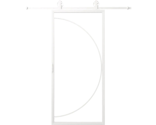 Posuvné dvere s kruhovým dizajnovým prvkom