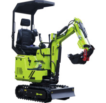 Minibager s pásovým podvozkom a strechou kabíny