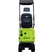 Mini bager Zipper s pásovým podvozkom a sedadlom vodiča