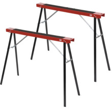 Dve červeno-čierne kovové kozy