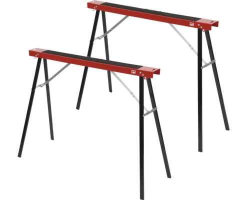 Dve červeno-čierne kovové kozy