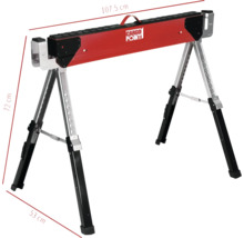 Pracovná koza Cargo Point s rozmermi 107,5 cm dĺžka, 72 cm výška a 53 cm šírka.