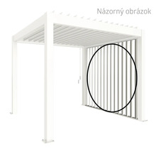 Pergola s lamelovou stenou ako ochrana súkromia