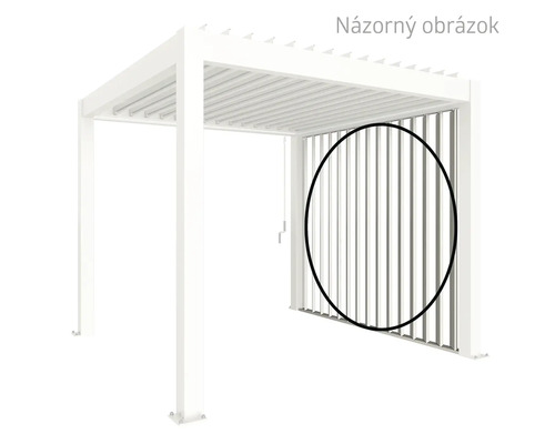 Bočný panel s lamelami, veľkosť 2m Pergola s lamelovou stenou ako ochrana súkromia
