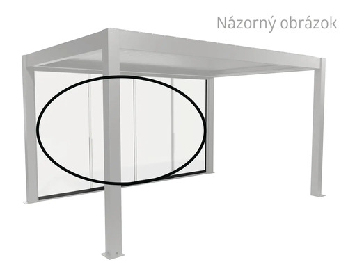 Pergola s posuvnou sklenenou stenou