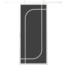 Posuvné dvere s grafickým vzorom pre interiérové úpravy