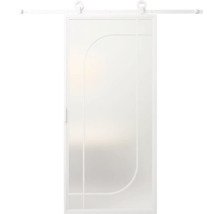 Sklenené posuvné dvere s rámom a kovaním