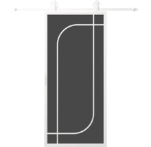 Posuvné dvere s geometrickým vzorom do interiéru