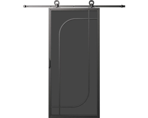 Posuvné dvere s kovaním a rámom