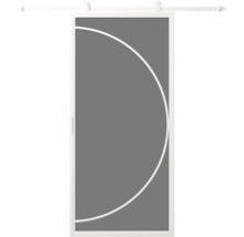 Posuvné dvere s polkruhovým dizajnovým prvkom