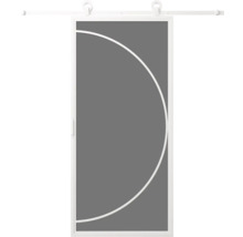 Posuvné dvere s kruhovým dizajnovým prvkom