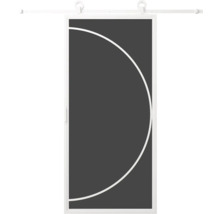 Posuvné dvere s polkruhovým dekorom