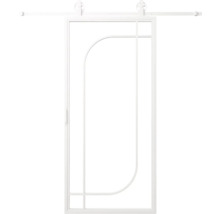 Posuvné dvere s moderným, priamočiarym dizajnom a kovaním