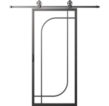 Posuvné dvere s kovovým rámom a rolovacím systémom